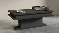 Tavolino da salotto rettangolare antracite 55x55x41h cm - Chanthu