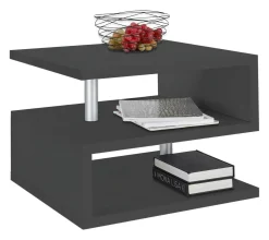 Tavolino da salotto rettangolare antracite 55x55x41h cm - Chanthu