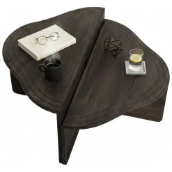 Tavolino da salotto rettangolare antracite e nero 88x50x38h cm - Tavo