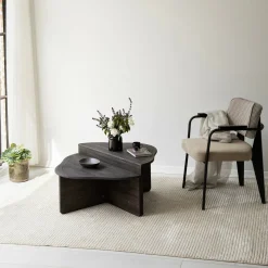 Tavolino da salotto rettangolare antracite e nero 88x50x38h cm - Tavo