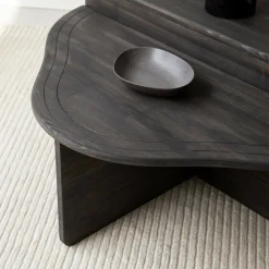 Tavolino da salotto rettangolare antracite e nero 88x50x38h cm - Tavo