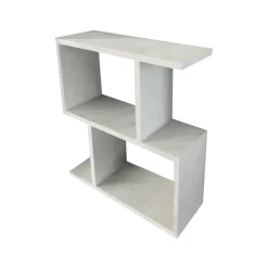 Tavolino da salotto rettangolare bianco 50x17x55h cm - Barni