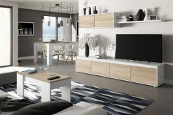 Tavolino da salotto rettangolare bianco lucido 100x43x50h cm - Almo