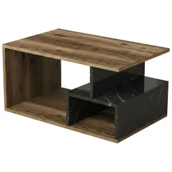 Tavolino da salotto rettangolare nero 110x45x41h cm - Amarantha