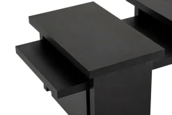 Tavolino da salotto rettangolare nero 110x45x41h cm - Amarantha