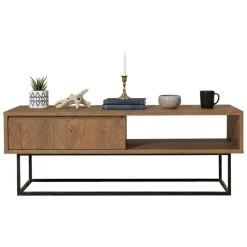 Tavolino da salotto rettangolare oro 40x40x60h cm vetro fumé - Ono