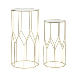 Tavolino da salotto rettangolare oro 50x46x100h cm - George