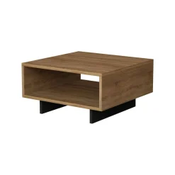 Tavolino da salotto rettangolare quercia e antracite 60x60x32h cm - Elvira