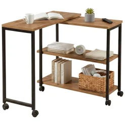 Tavolino da salotto rettangolare rovere e bianco 99x60x41h cm - Alexius