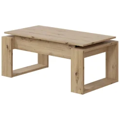 Tavolino da salotto rettangolare rovere nodi 105x45x55h cm - Aspra