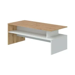Tavolino da salotto rettangolo stondato crema 105x60x34h cm - Medicina