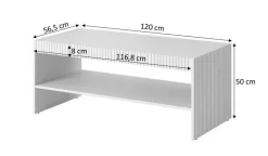 Tavolino da salotto Roasio, 120x57 h50 cm, Nero
