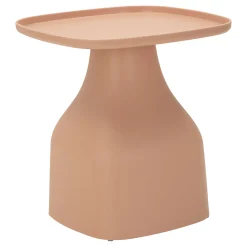 Tavolino da Salotto Rosa Adatto per Indoor/outdoor Angoli Arrotondati Forma Quadrato 48x48x50h cm, Colore Ripiano Rosa - Matata