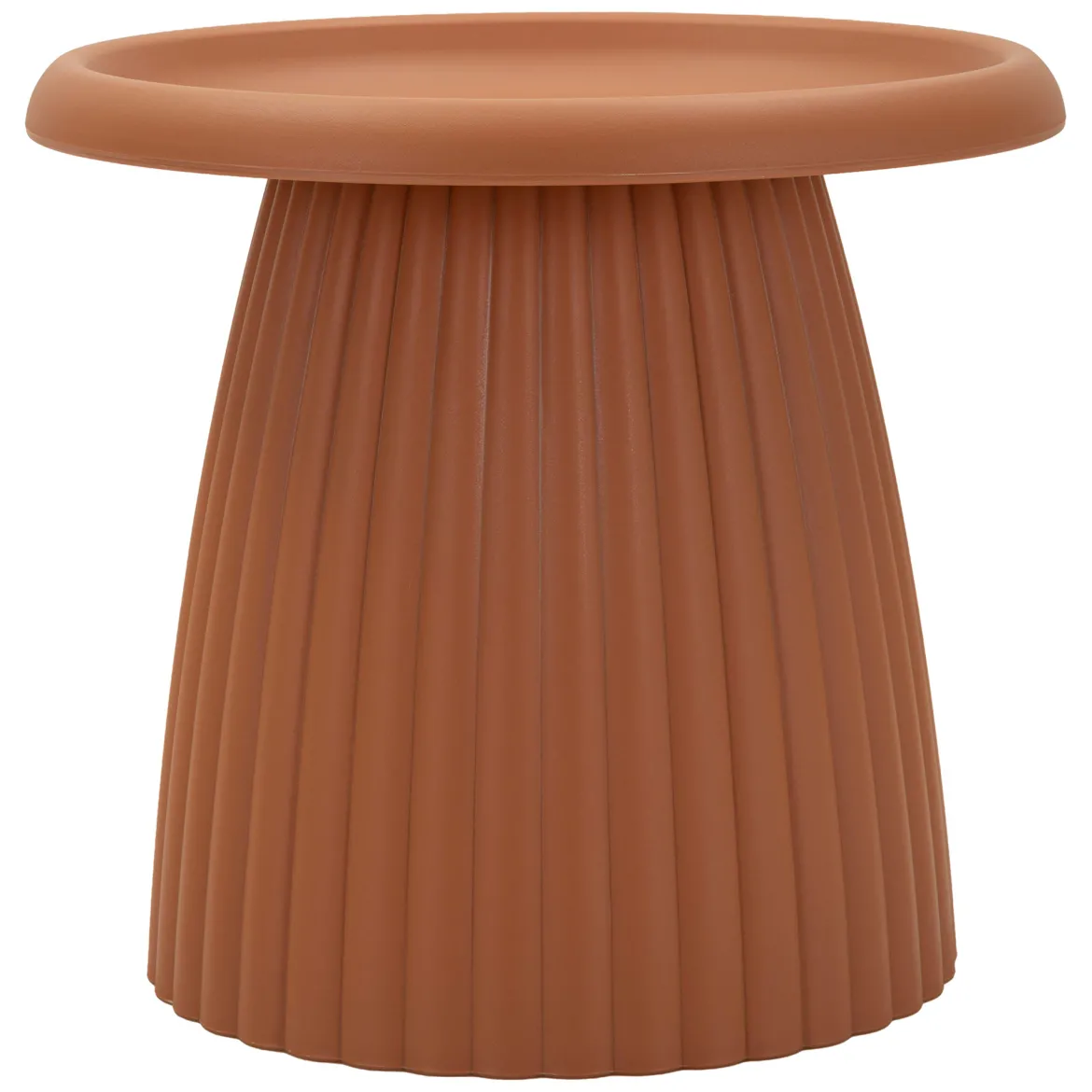 Tavolino da Salotto Rosso Adatto per Indoor/outdoor Forma Rotondo 52x45x52h cm, Colore Ripiano Rosso - Kampot