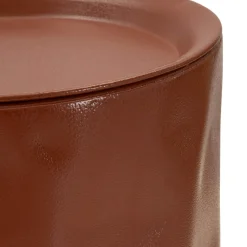 Tavolino da Salotto Rosso Beige set da 2 Forma Rotondo 34x74x34h cm, Colore Ripiano Rosso - Ganipara