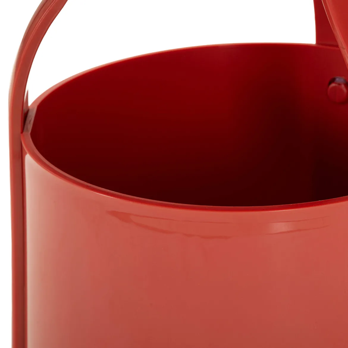 Tavolino da Salotto Rosso Forma Rotondo Colore Ripiano Rosso 46x54x46h cm, Materiale Piano in Plastica - Inle