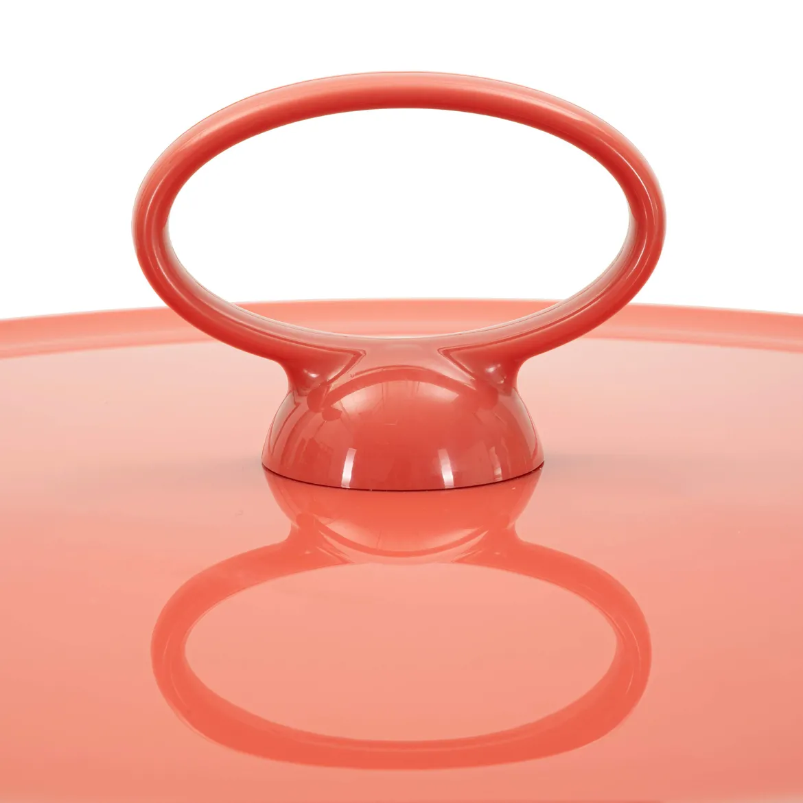Tavolino da Salotto Rosso Forma Rotondo Colore Ripiano Rosso 46x54x46h cm, Materiale Piano in Plastica - Inle