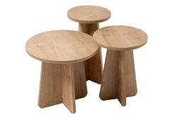 Tavolino da salotto rotondo quercia 43x43x48h cm - Amren