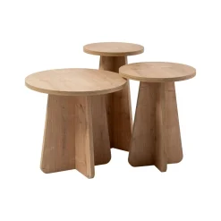 Tavolino da salotto rotondo quercia 43x43x48h cm - Amren