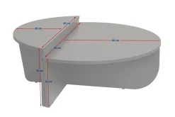 Tavolino da Salotto Verde Peso Massimo Supportato 15 kg Forma Rettangolare 90x60x35h cm, Materiale Piano in Legno Nobilitato - Mansue