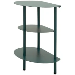 Tavolino da Salotto Verde 3 Ripiani 3 Ripiani 9x31x54h cm, 2 Vani - Ganale