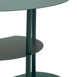 Tavolino da Salotto Verde 3 Ripiani 3 Ripiani 9x31x54h cm, 2 Vani - Ganale