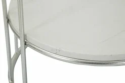 Tavolino salotto circolare argento 40x40x76h cm - Biferno