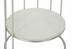 Tavolino salotto circolare argento 40x40x76h cm - Biferno