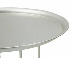 Tavolino salotto circolare argento 40x40x76h cm - Biferno