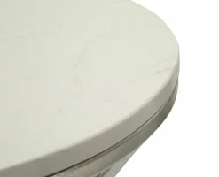 Tavolino salotto circolare argento 40x40x79h cm base intrecciata - Merli