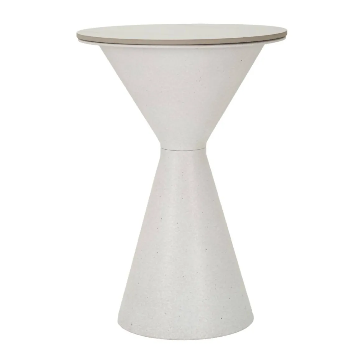 Tavolino salotto conico bianco 44x44x63h cm - Daunia