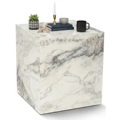 Tavolino salotto cubico marmo 45x45x50h cm - Imogen