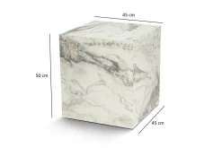 Tavolino salotto cubico marmo 45x45x50h cm - Imogen