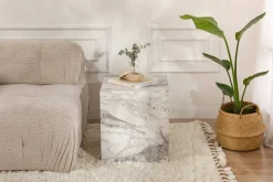 Tavolino salotto cubico marmo 45x45x50h cm - Imogen