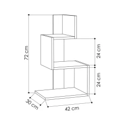 Tavolino salotto irregolare quercia 90x60x35h cm - Azim
