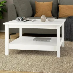 Tavolino salotto quadrato bianco 81x81x45h cm - Casato