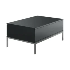 Tavolino salotto rettangolare antracite e argento 90x60x40h cm - Vespero
