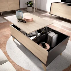 Tavolino salotto rettangolare ardesia 100x55x42h cm - Iside