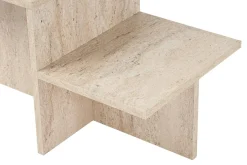 Tavolino salotto rettangolare beige 80x40x40h cm - Varian