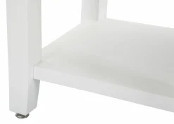 Tavolino salotto rettangolare bianco 45x40x54h cm con 1 cassetto - Guru
