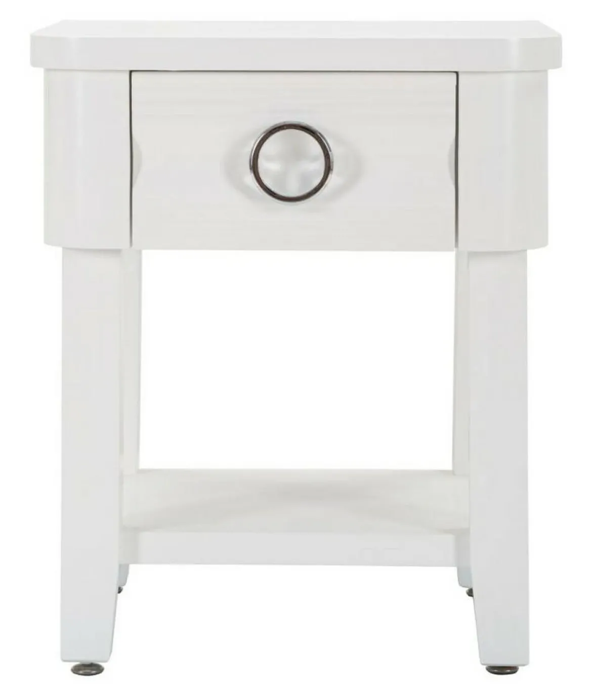 Tavolino salotto rettangolare bianco 45x40x54h cm con 1 cassetto - Guru