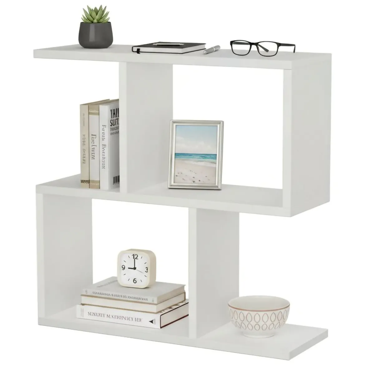 Tavolino salotto rettangolare bianco 90x45x52h cm - Marinone