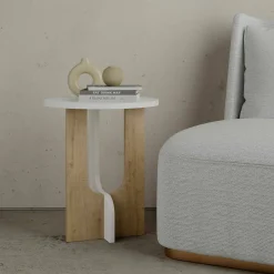 Tavolino salotto rettangolare bianco lucido 102x43x50h cm - Adrina