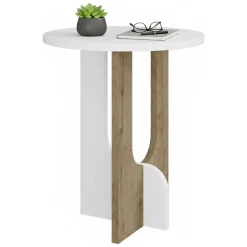 Tavolino salotto rettangolare bianco lucido 102x43x50h cm - Adrina