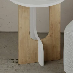 Tavolino salotto rettangolare bianco lucido 102x43x50h cm - Adrina