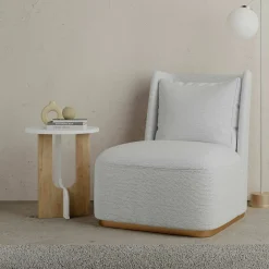 Tavolino salotto rettangolare bianco lucido 102x43x50h cm - Adrina