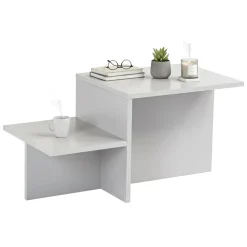 Tavolino salotto rettangolare grigio cenere 100x43x50h cm - Almo
