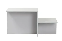 Tavolino salotto rettangolare grigio 80x40x40h cm - Varian