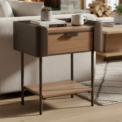 Tavolino salotto rettangolare nero 110x60x40h cm - Enemonzo