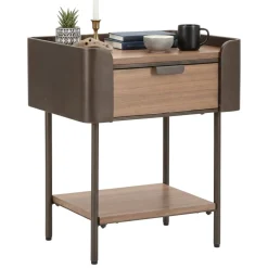 Tavolino salotto rettangolare nero 110x60x40h cm - Enemonzo
